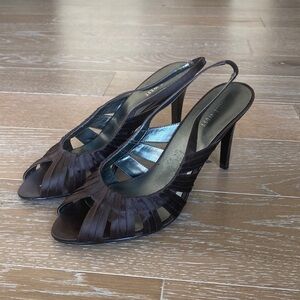 NEW Nine West Peep Toe Satin Slingback Pump | 9.5M
